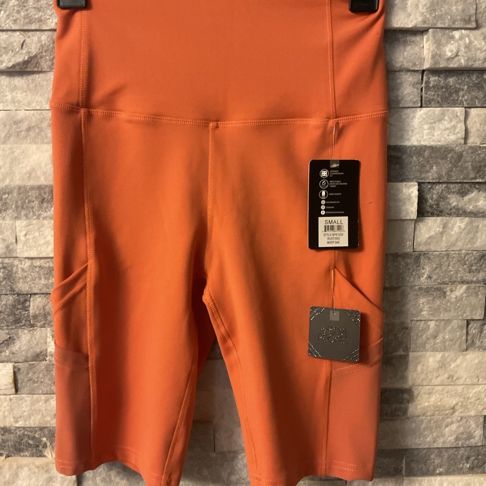 Vibrant Orange Women's Bike Shorts